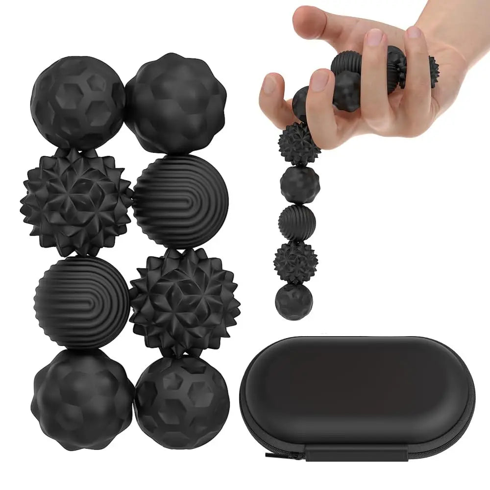 Magnetic Balls Fidget Sensory Toys Stress Relief for Adults Kids Fidget Textured Magnetic Balls with Silicone Shell Desk Toys