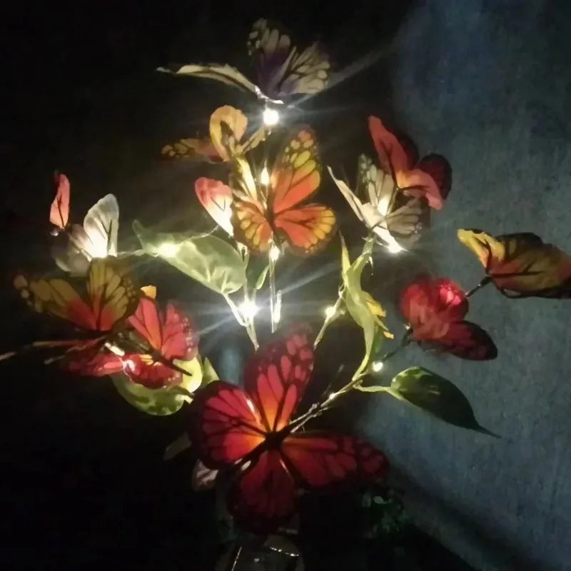 Solar Butterfly & Sunflower Lawn Lamp | Outdoor Garden Solar Light