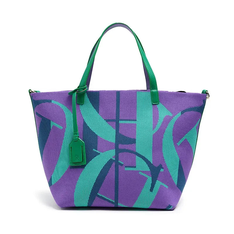 Women's Letter & Ruched PVC Bucket Shoulder Bag