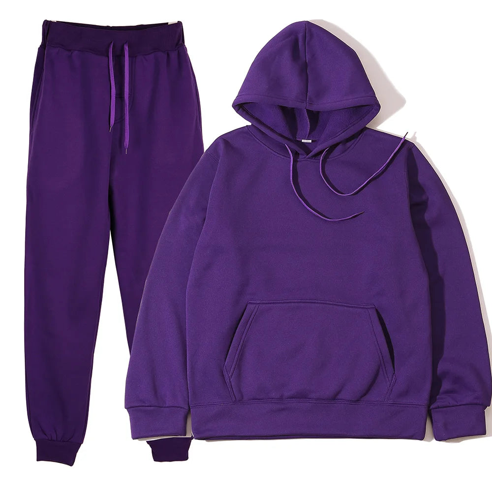 Men's Hoodie & Pants Sports Suit – Two-Piece Casual Running Set