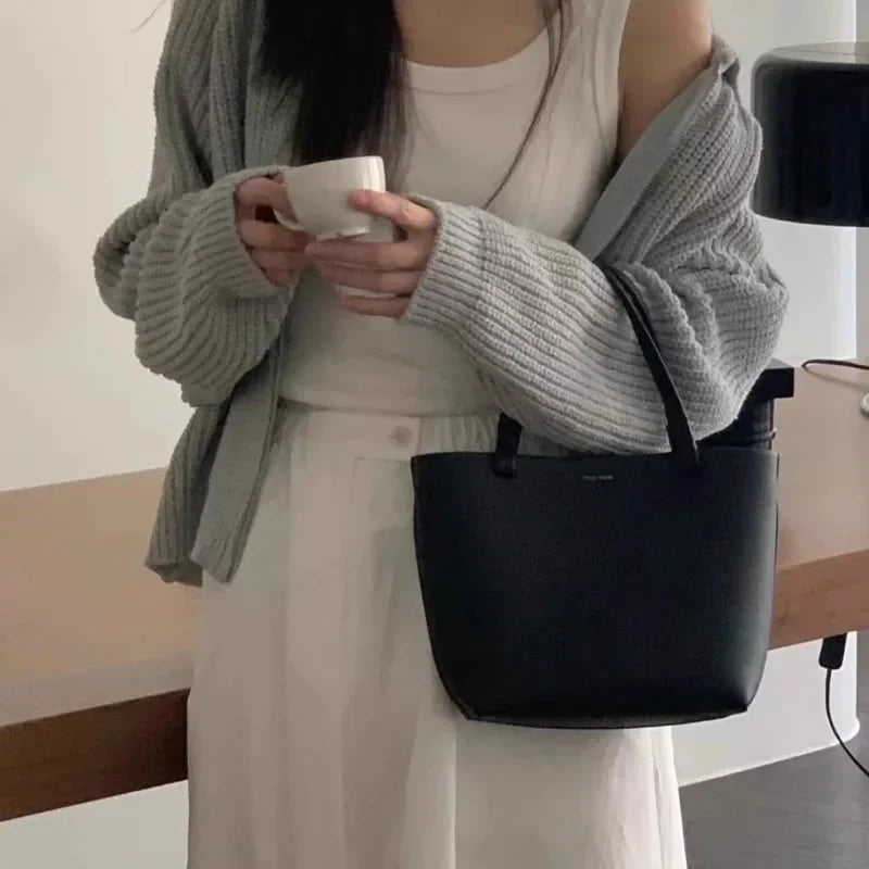 Women's Leather Small Tote & Crossbody Shoulder Bag