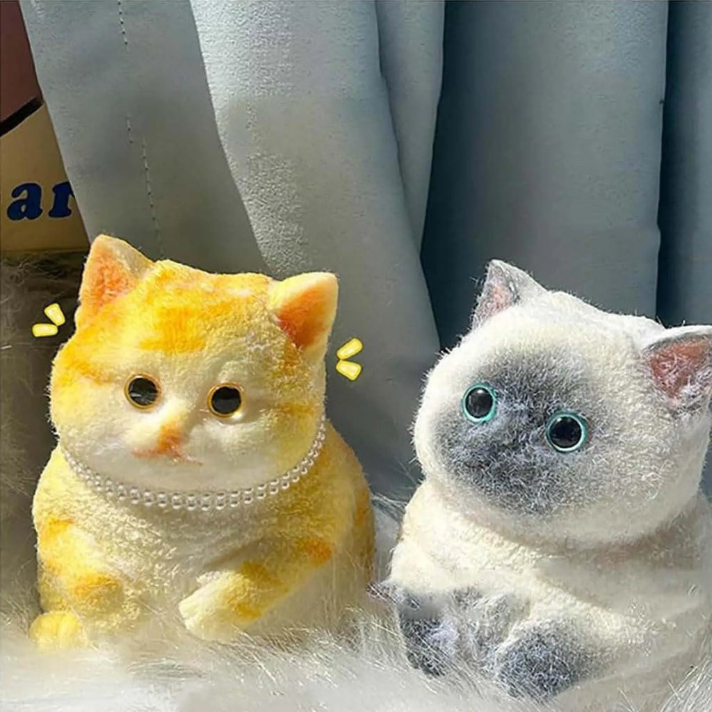 Simulated Fat Cat Stress Relief Pinch Toy Handmade Mini Cute Animal Desktop Ornaments Slow Rebound Squeeze Relaxation Toy