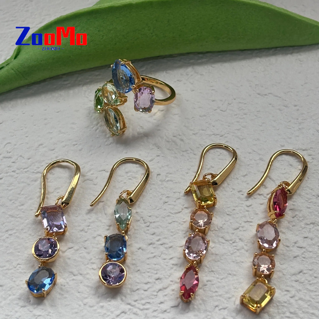 Original 2026 New Charms  Gradient Crystal Arrow Earrings Necklace Fine Jewelry Set Pearl Earrings Heart Bracelet Romantic Gift