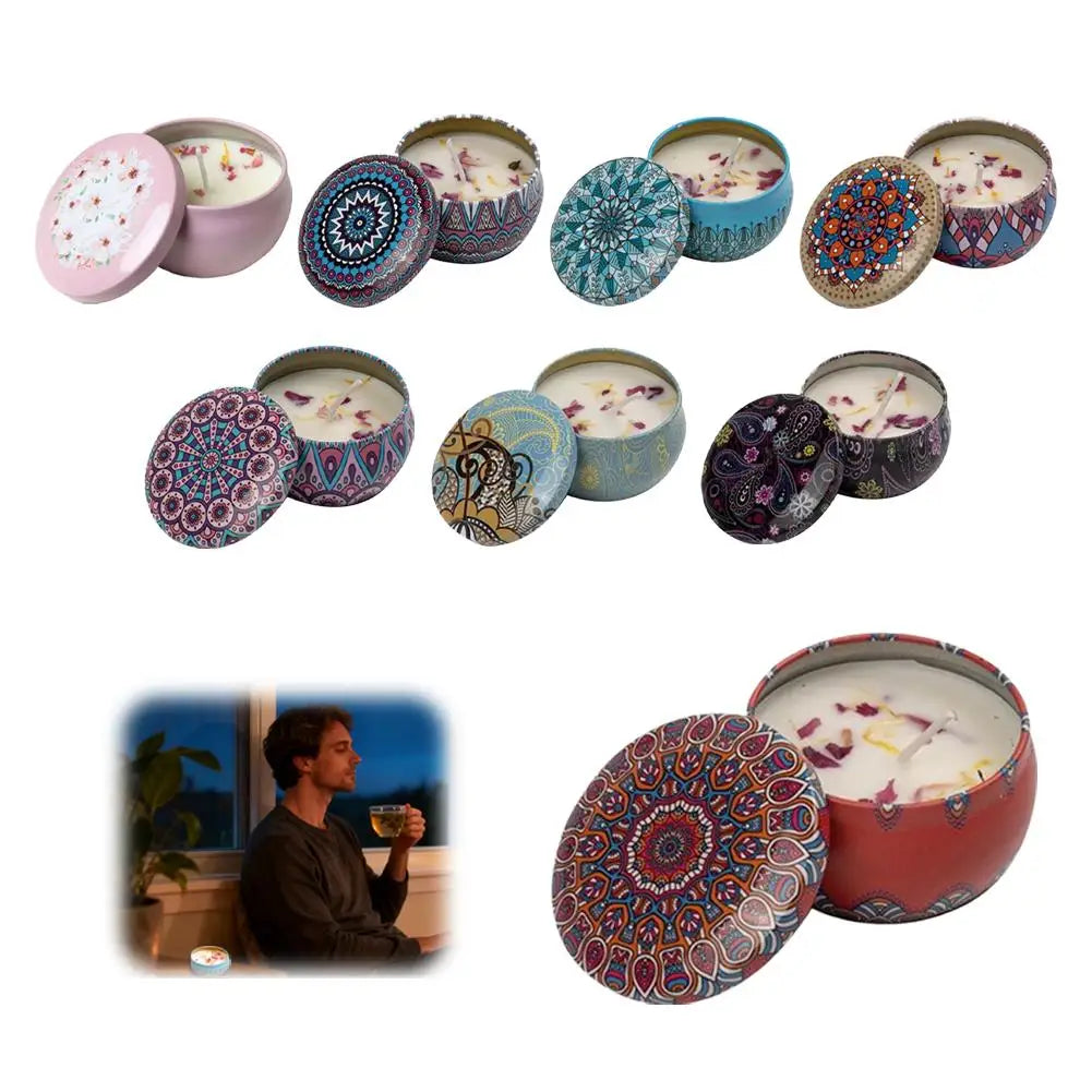 Vintage Floral Soy Wax Scented Candle Jar | 8 Fragrances – Lavender, Rose & More
