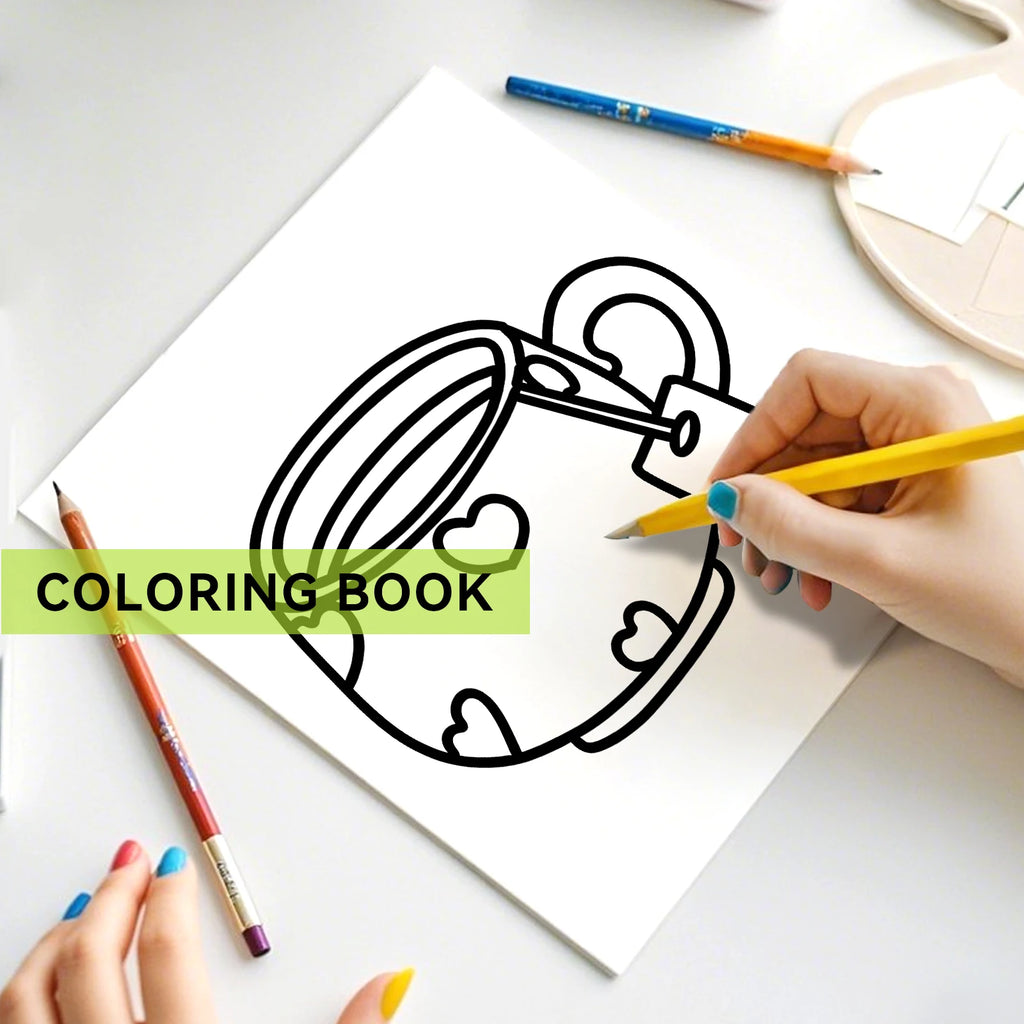 Stress Relief Cute & Easy Coloring Book for Adults and Teens - 24 Pages Adult Picture Book Emotional Release Drawing Books