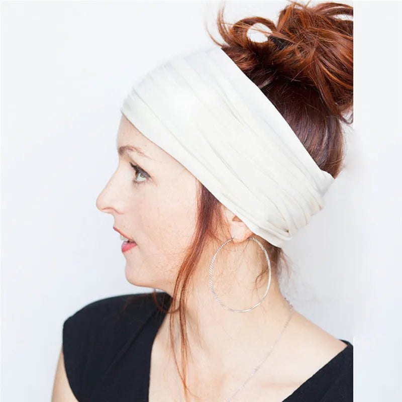 New Elastic Cycling Headband Women Fitness Headband Sweatband Fitness Headwrap Non-slip Bike Headwear Running Fitness Hairband