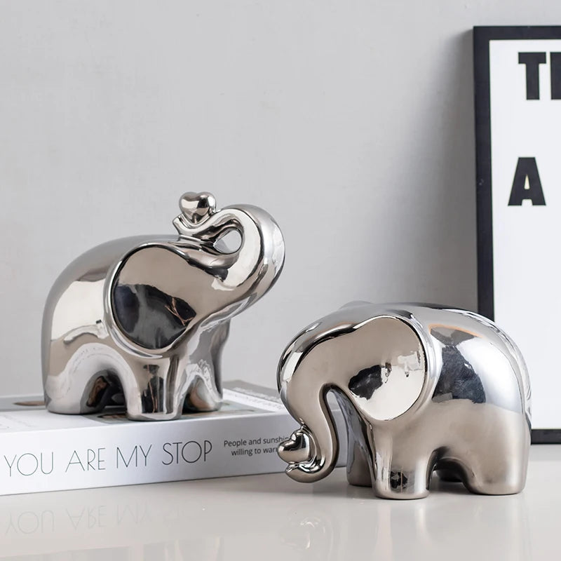 Ceramic Elephant Figurine