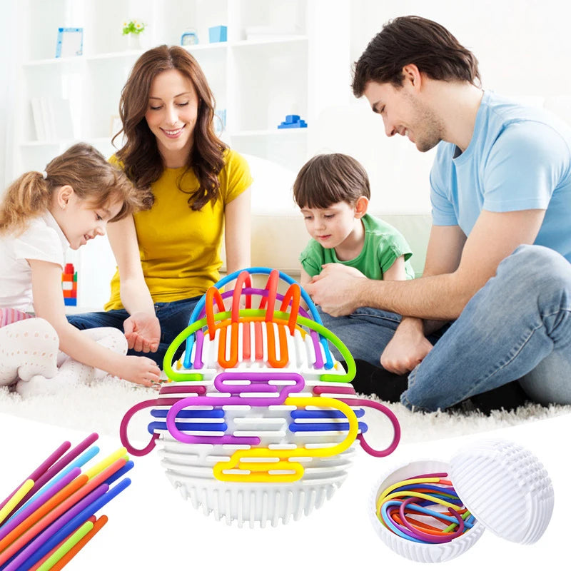 Sensory Activity Ball | Color Cognition Montessori Toy with Silicone Rods for Kids
