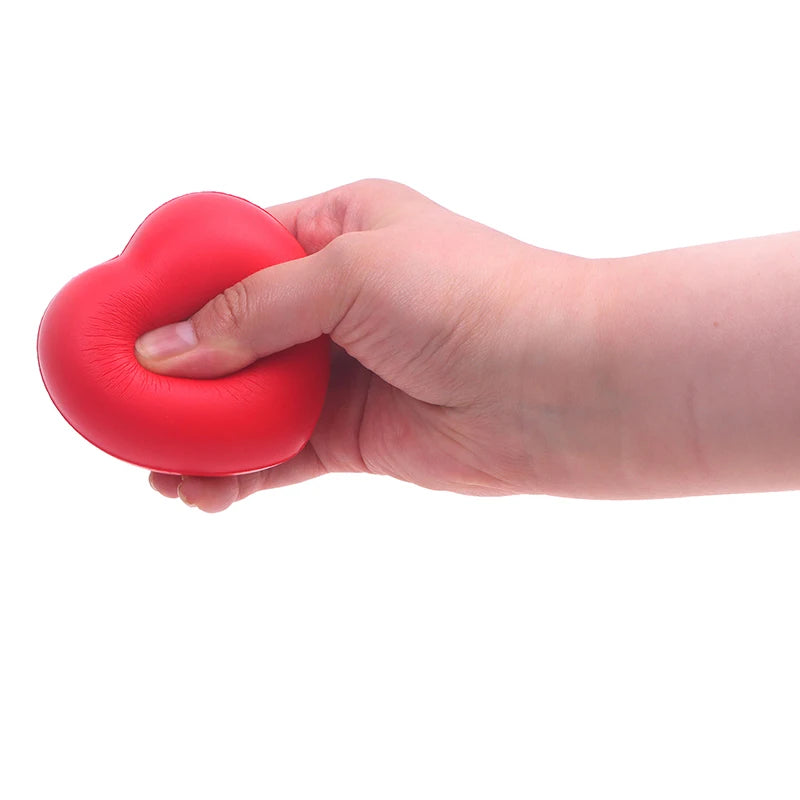 Stress Pressure Relief Relax Novelty Fun Gifts Vent Gag Toy Funny Squeeze Heart Shaped Ball Soft Foam Anti Stress Ball Toys 1Pcs