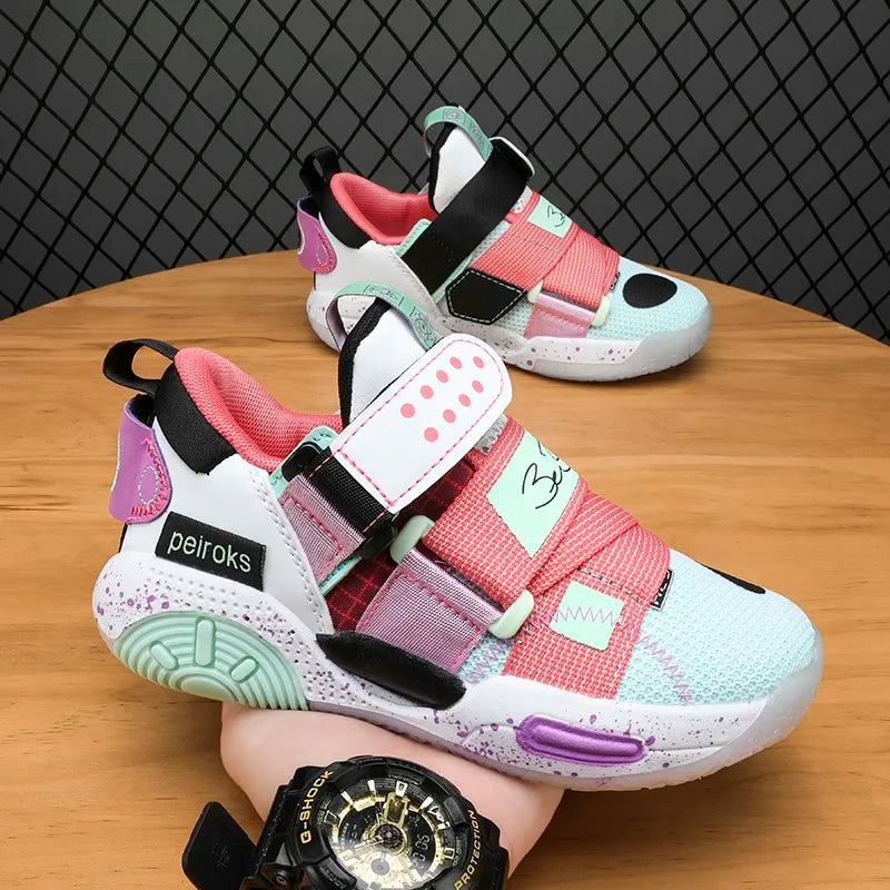 Kids' Unisex Lightweight Basketball Sneakers