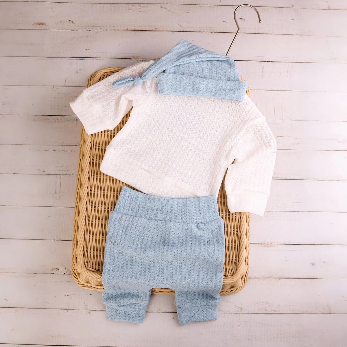 Hello World Newborn Photo Outfit, 3 Pieces