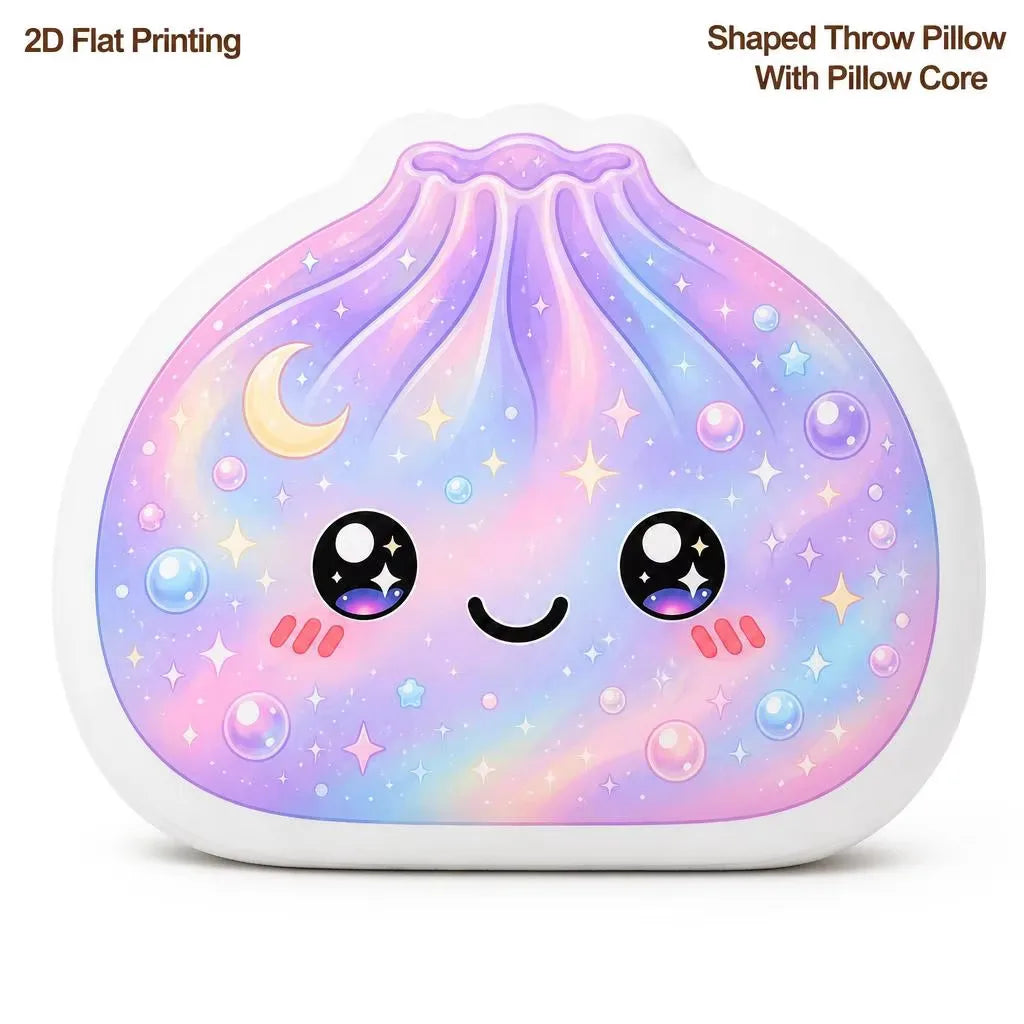Dumpling Bao Kawaii Flower Food Shaped Pillow Cushion Irregular Stuffed Throw Pillow Home Decor Gift Bedroom Sofa Decorative