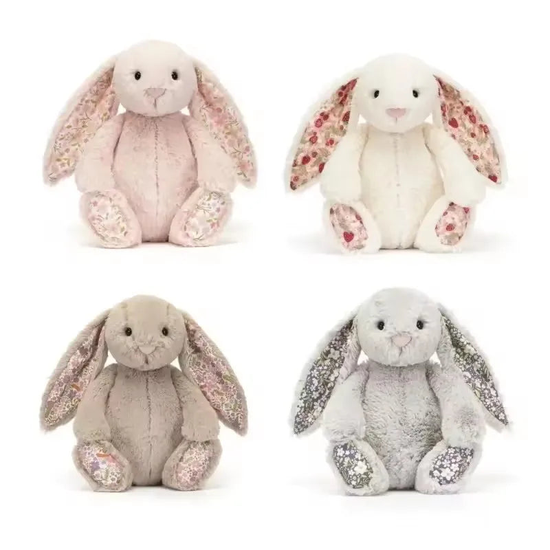 Bonnie Rabbit Plush Toy with Floral Ears | Kawaii Stuffed Doll & Sofa Cushion