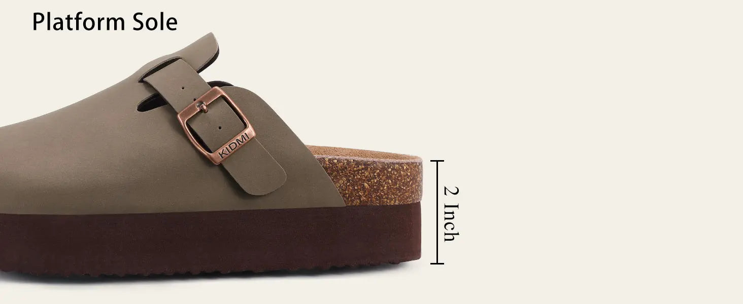 Goosecret Men Cow Suede Clogs Soft Cork Footbed Men Mules Slippers Fashion Men House Sandals With Arch Support Men Beach Sandals