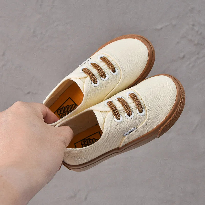 Kids' Unisex Canvas Lace-Up Casual Sneakers