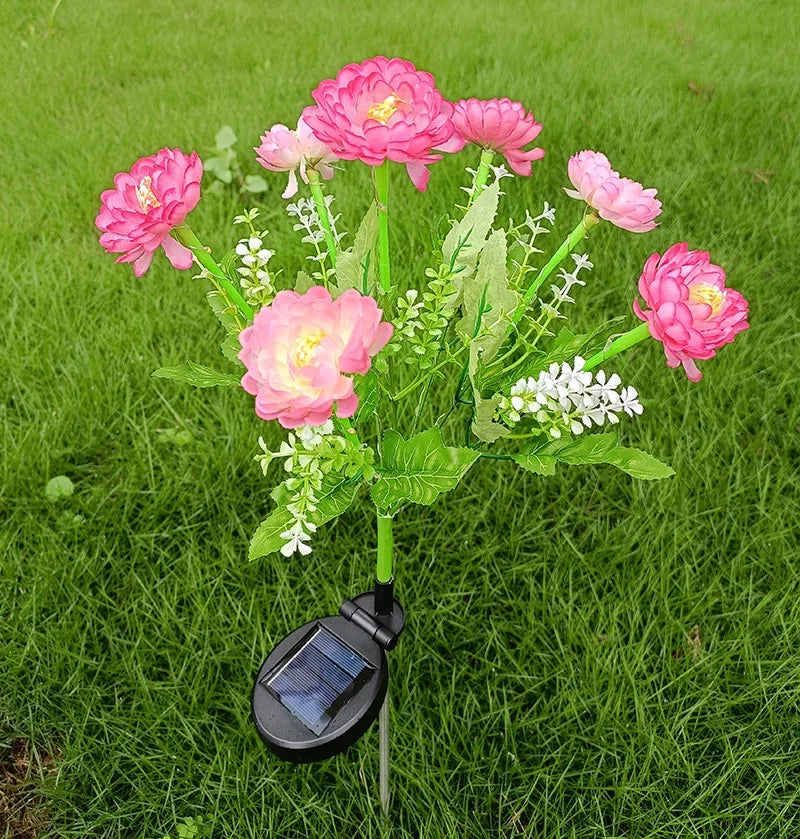 Solar Snow Lotus Flower Ground Light | Outdoor Garden & Patio Lamp