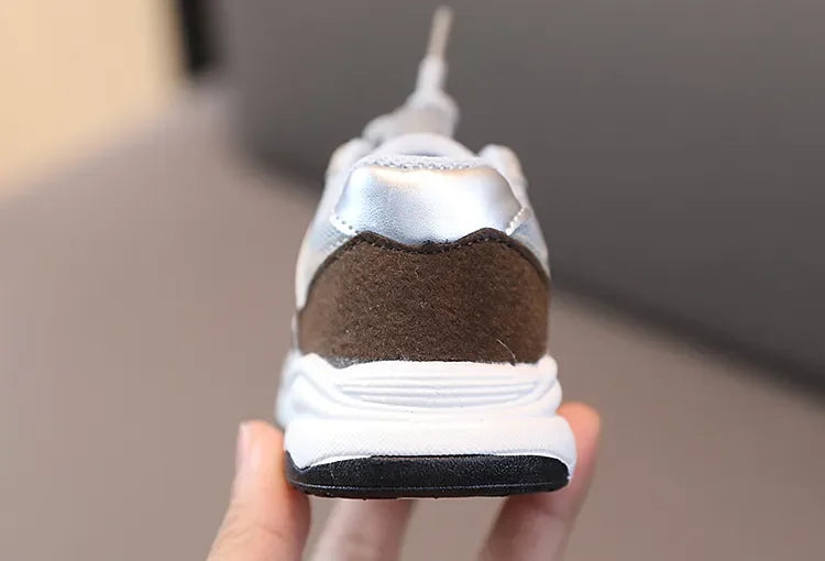 Kids' Unisex Breathable PU Leather Sport Running Sneakers