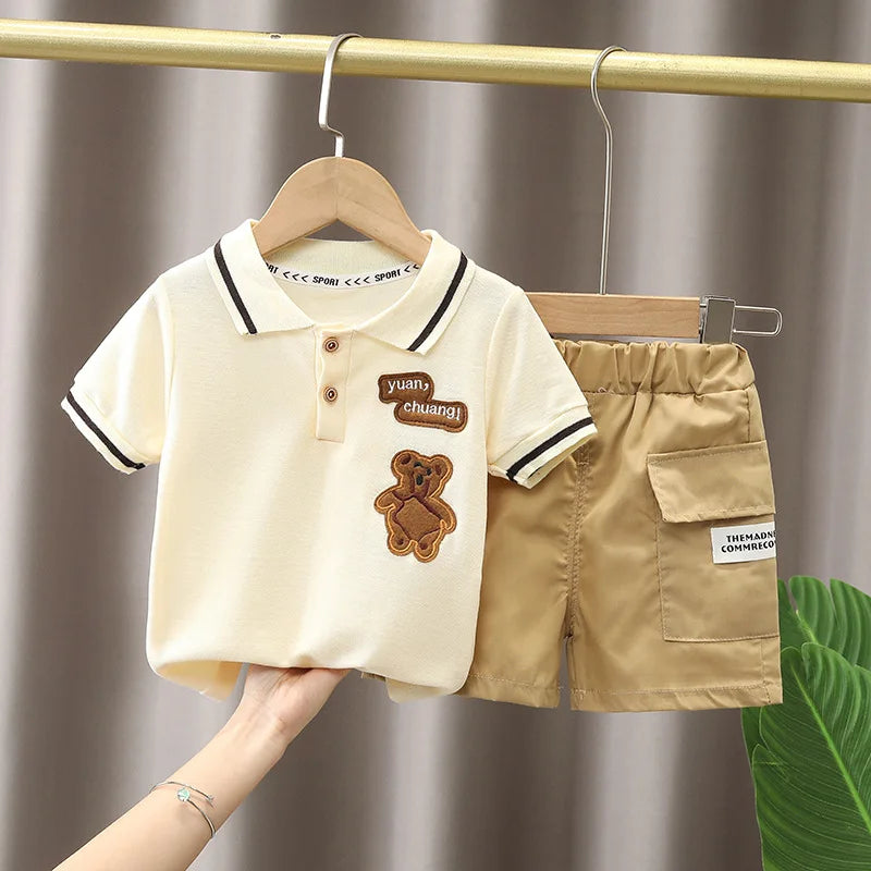 Baby & Toddler Boys' Cartoon T-Shirt & Shorts Summer Set