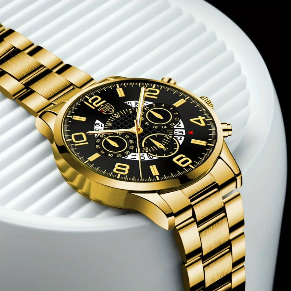 Hot Selling 10 Pcs/set Watches for Men, Watch for Men, Alloy Strap Wrist Watch for Men, Outdoor Style Watch for Men