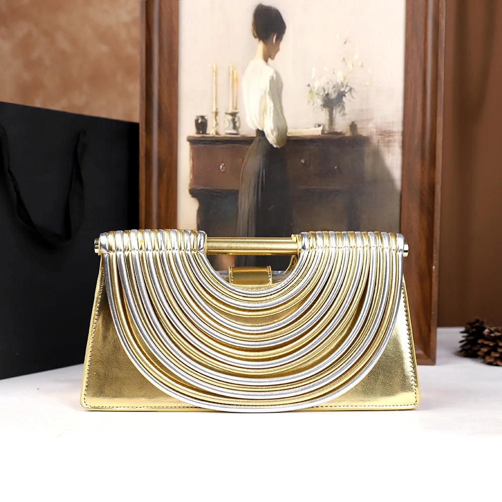 Women's Woven Line Tassel Tote Handbag
