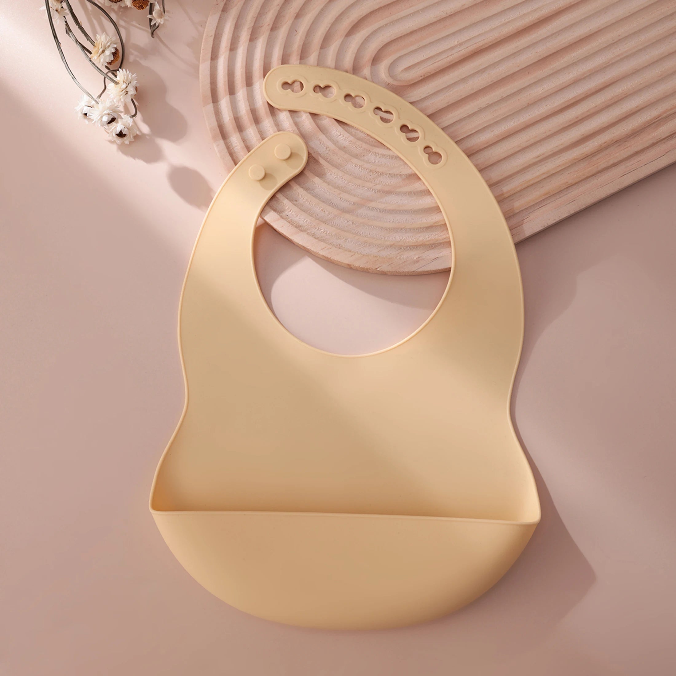 Silicone Baby Bib — Adjustable, Waterproof & BPA-Free