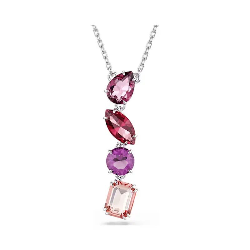 New Charms  Gradient Crystal Arrow Earrings Necklace Fine Jewelry Set Pearl Earrings Heart Bracelet Romantic Gift