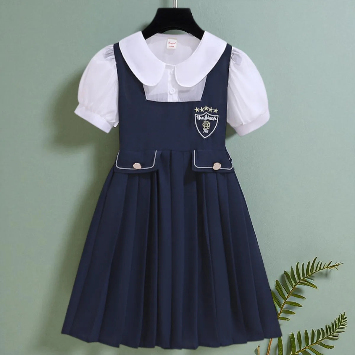 Girls Print A-Line Summer Dress – Short Sleeve School Casual Dress