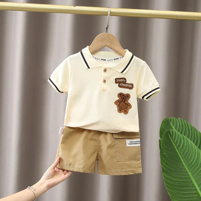 Baby & Toddler Boys' Cartoon T-Shirt & Shorts Summer Set