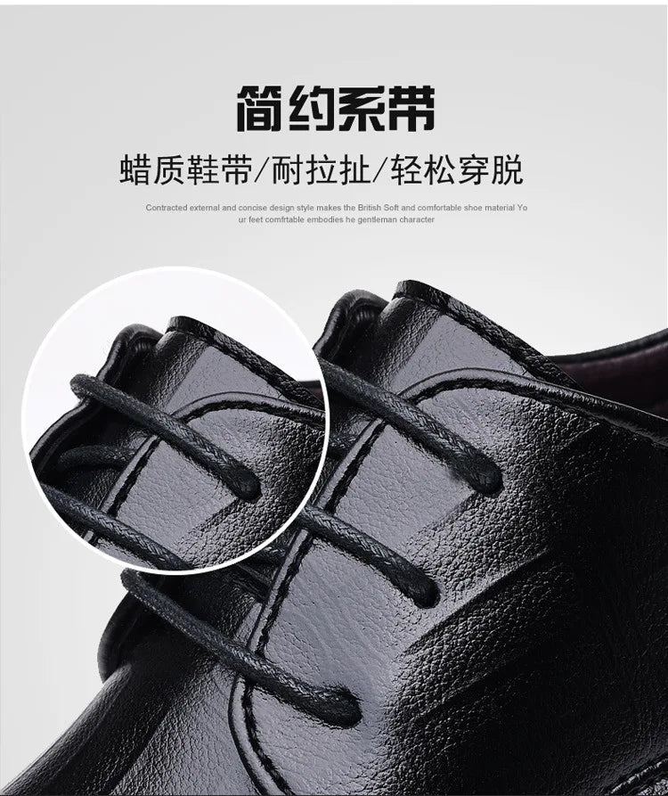 Men's Pointed Toe Oxford Leather Dress Shoes