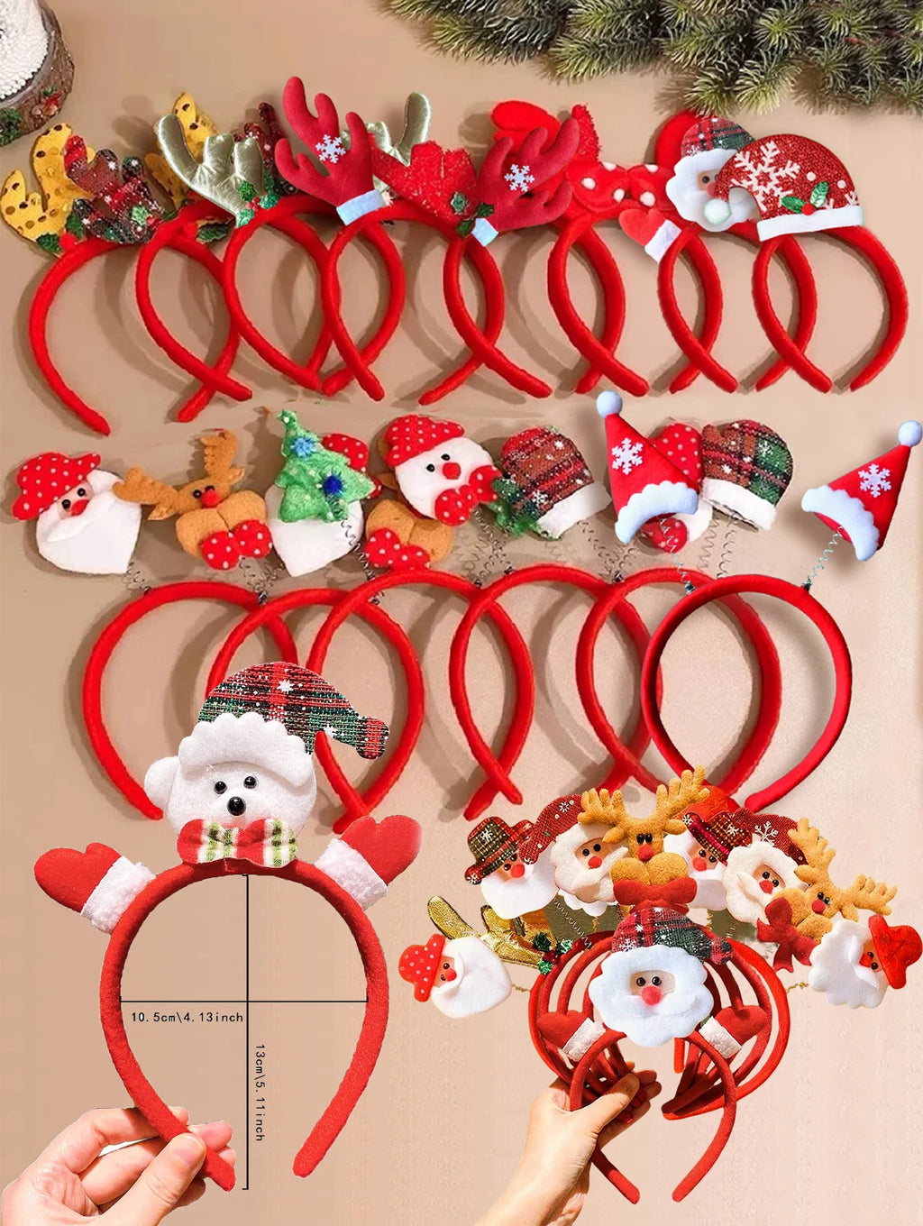Christmas Party Headbands – Random Styles, 1–15 Pieces