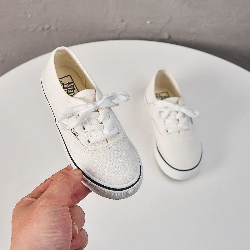 Kids' Unisex Canvas Lace-Up Casual Sneakers