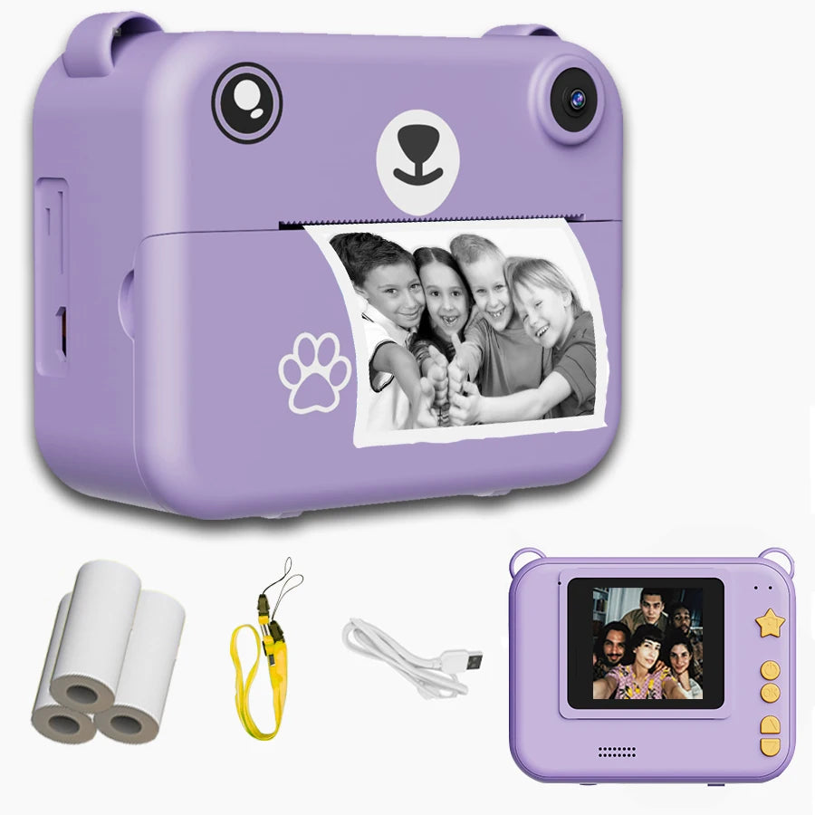 Kids Instant Print Digital Camera – 1080P HD with Thermal Printer