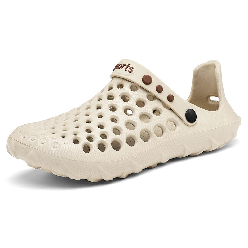 Summer Shoes Men Clogs Eva Slippers Men Flat Sandals Breathable Hole Shoes Men Beach Home Leisure Slides Men Summer Shoes