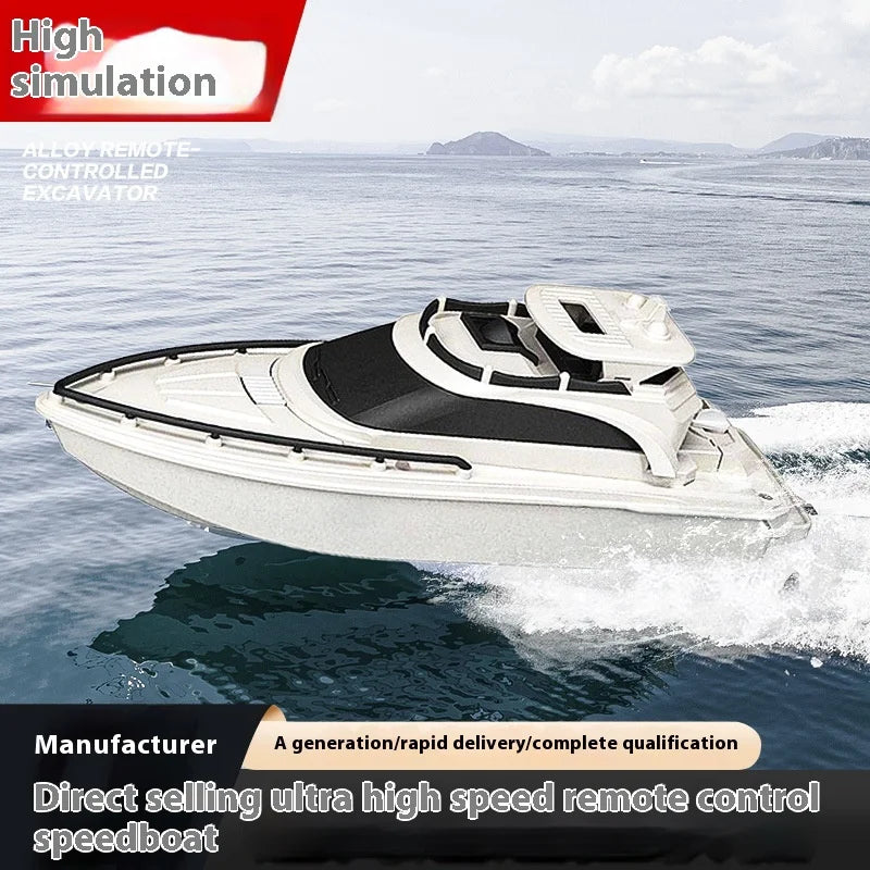 High-Speed RC Boat Toy for Boys Waterproof Electric Mini Ship Model Powerful Remote Control Sailing Ship for Adult Water Play