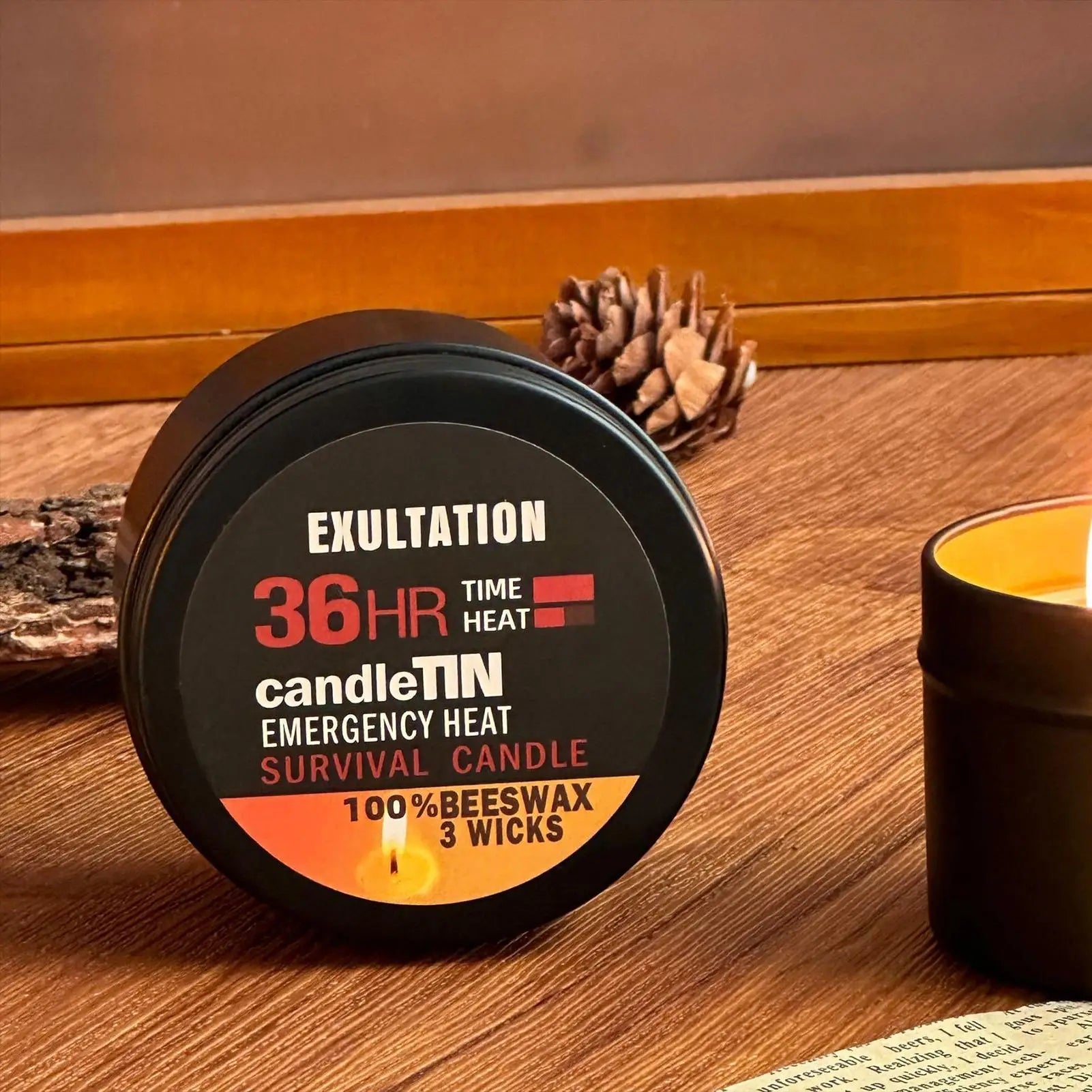 Survival Candles for Household Power Outages Windproof Smokeless Disaster Prevention Emergency Supplies No Electricity Lighting