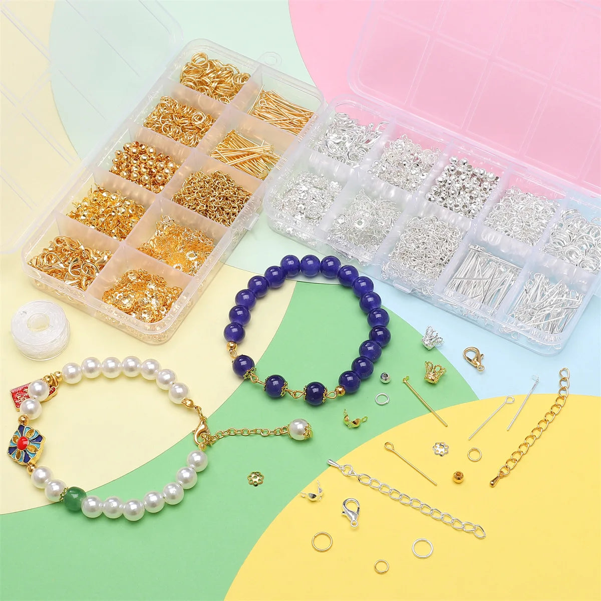 1Set/Bag Jewelry Making Starter Kit Earrings Necklace Findings DIY Beads Jewelry AccessoriesSuitable For Adults And Beginners