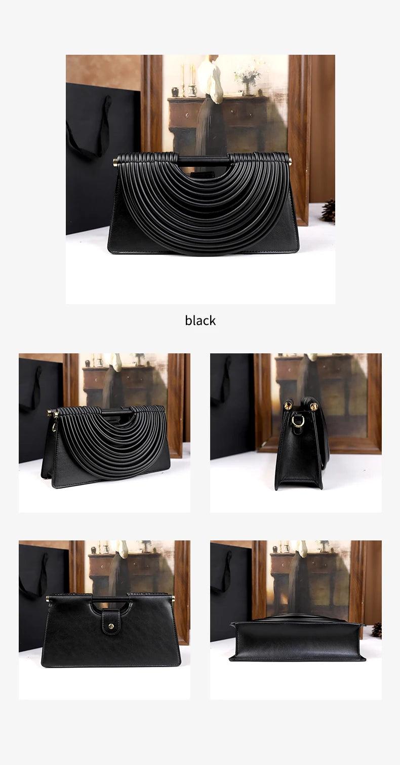 Women's Woven Line Tassel Tote Handbag