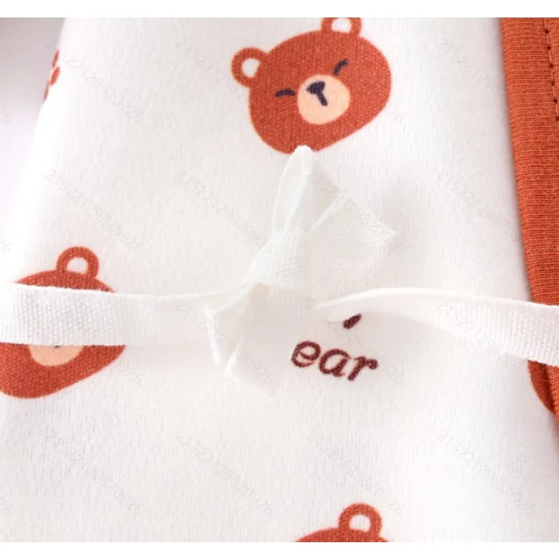 Newborn Baby Unisex Pure Cotton Cartoon Romper Onesie with Hat