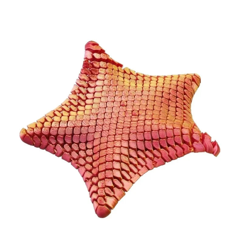 Cute 3D Printed Squishy Articulating Starfish - Stress Relief Fidget Starfish Toy, Unique Desk Decor & Flexible Gift Idea