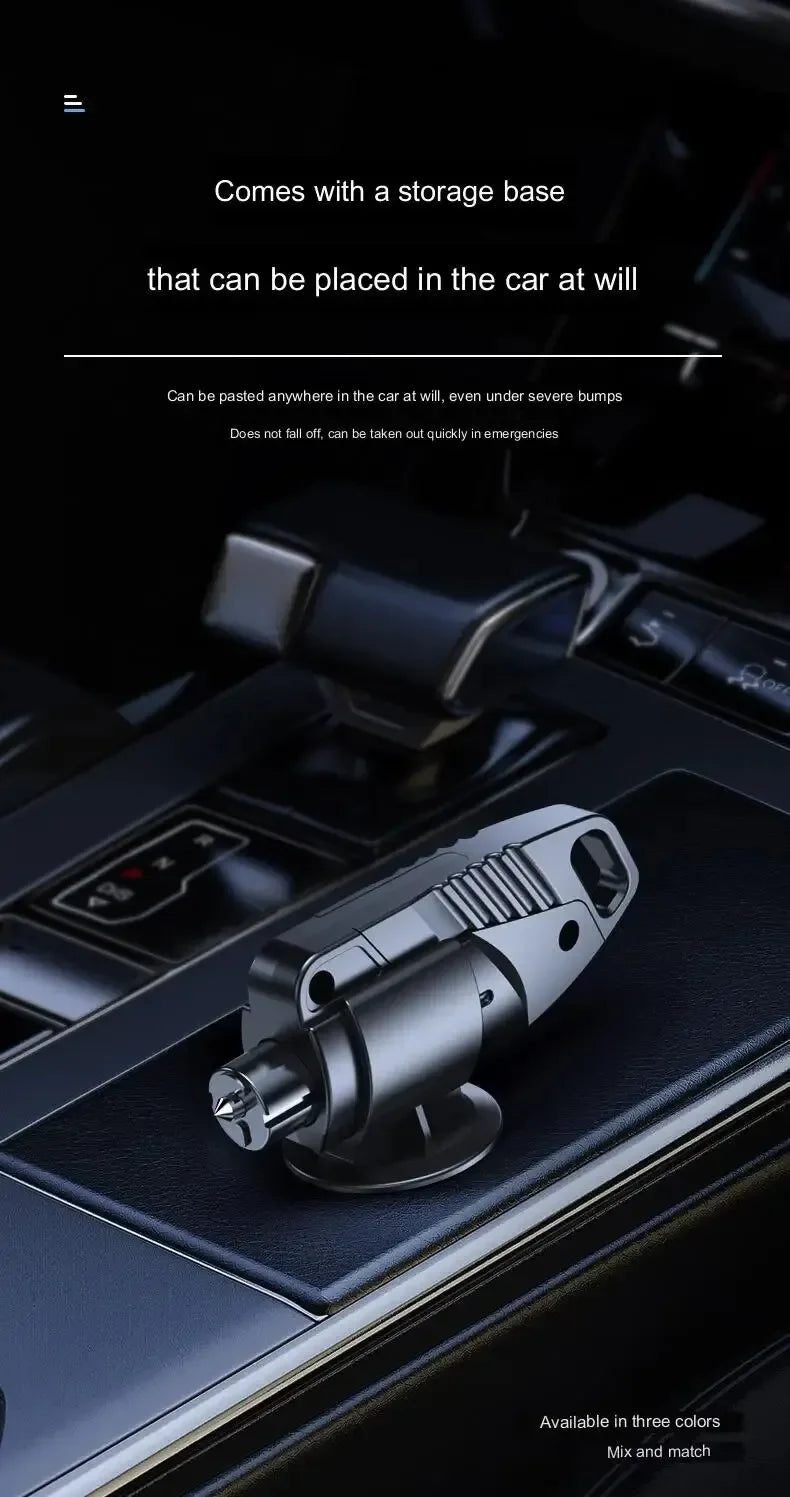 Emergency Escape Tool A5 Model Car Window Breaker with Seat Belt Cutter for Auto Safety and Life Saving Rescue Situations