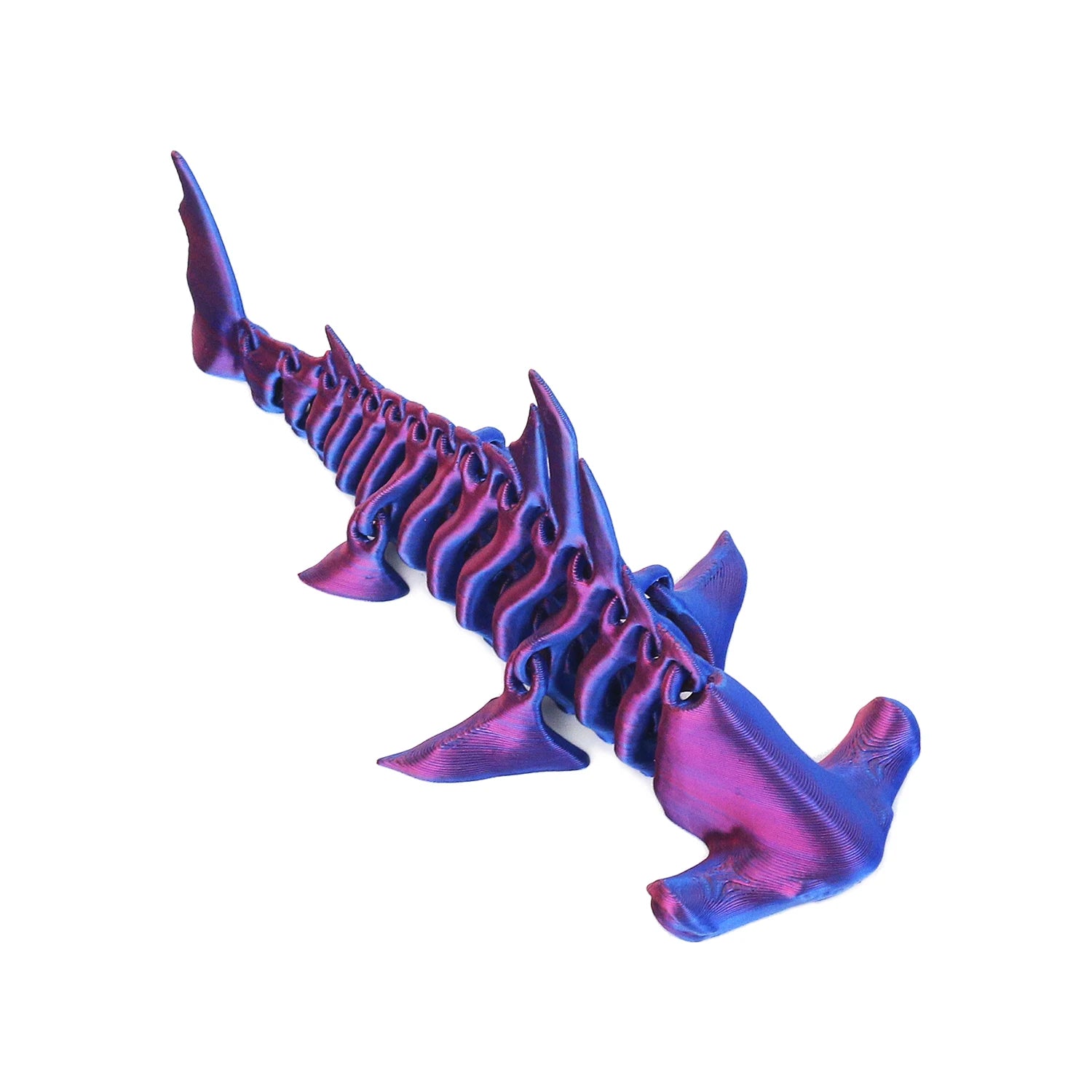 3D Printed Hammerhead Shark Toy | Fully Articulated Movable Joints | Desk Ornament | 3 Colors