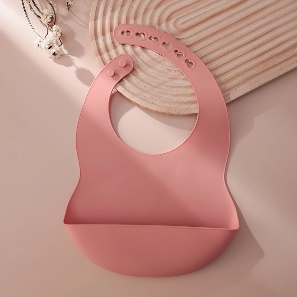 Silicone Baby Bib — Adjustable, Waterproof & BPA-Free
