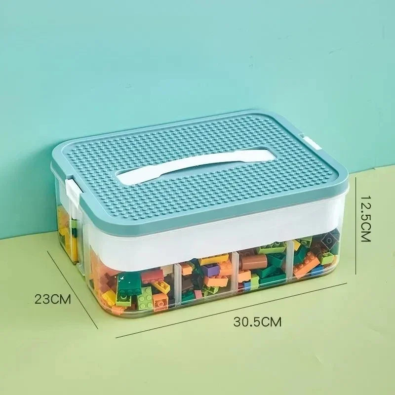 Lego Storage Box Building Block Organizer Particle Toy Jigsaw Puzzle Container Partition Lego Storage Bin Children Toy Organizer