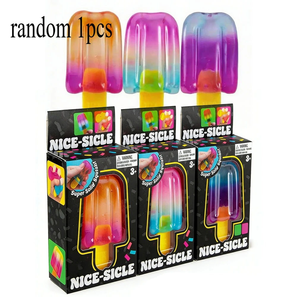 Schylling Needoh Nice Cube & Nice-Sicle | Squishy Stress Relief Anti-Anxiety Squeeze Toy for ADHD