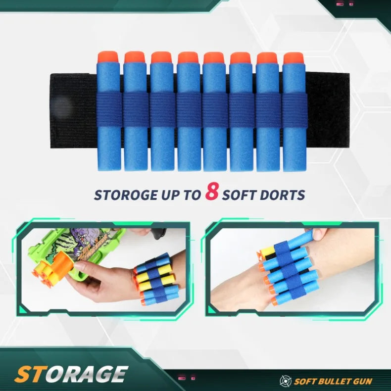 Children Air Soft Bullet Gun Toys Graffiti Shark Color Scheme 6-Round Automatic Safe Outdoor Shooting Sports Kids Boys Gifts