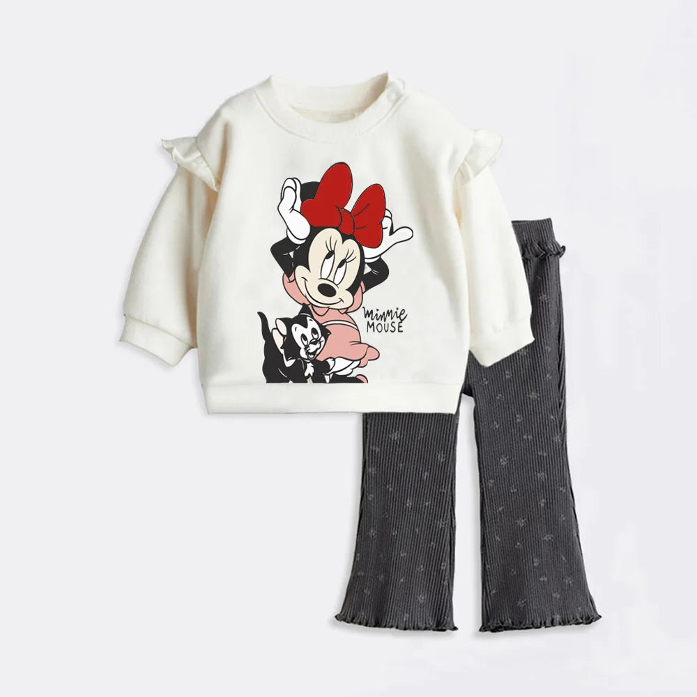 Toddler Girls Cartoon Sweatshirt & Leggings Set