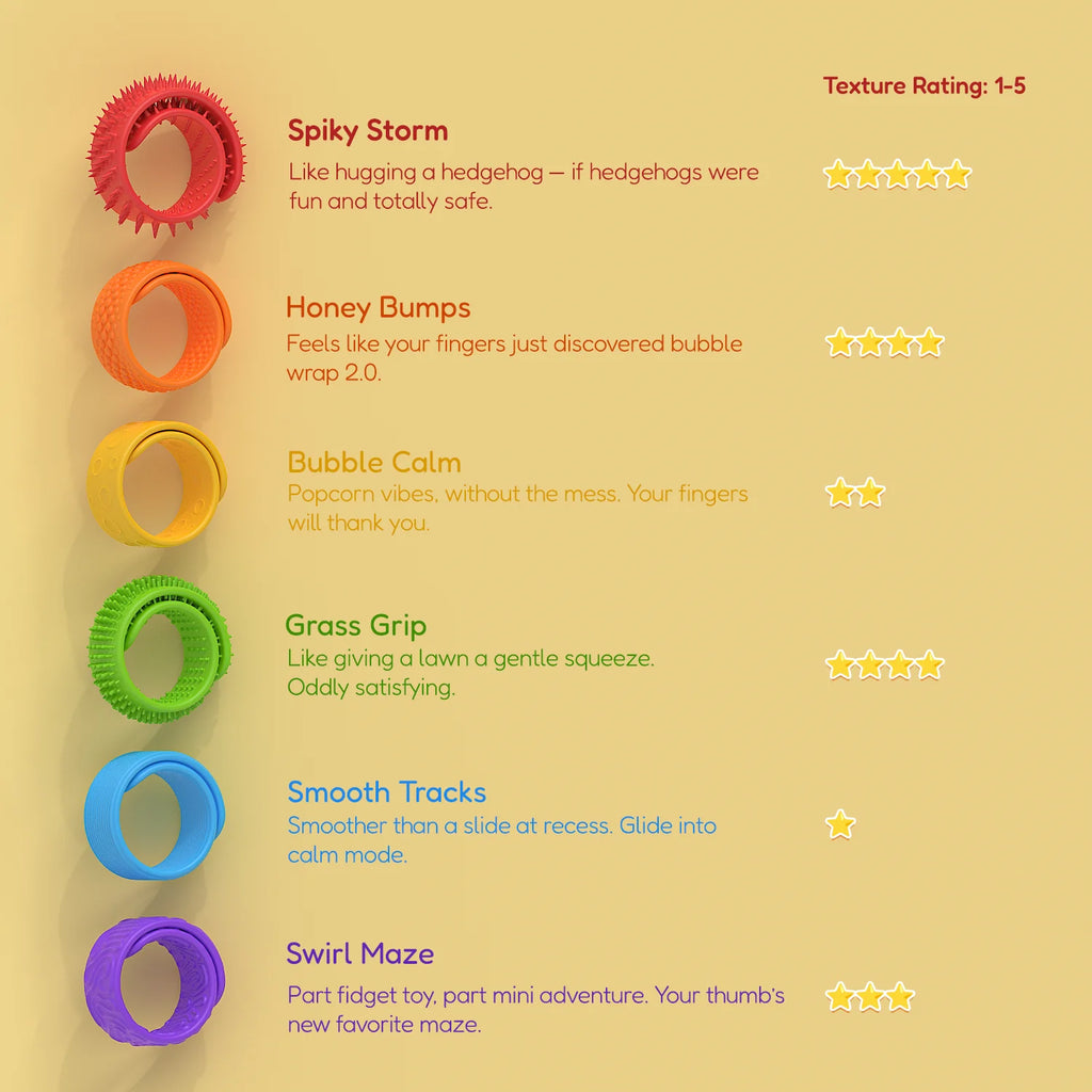 Textured Fidget Slap Bracelets