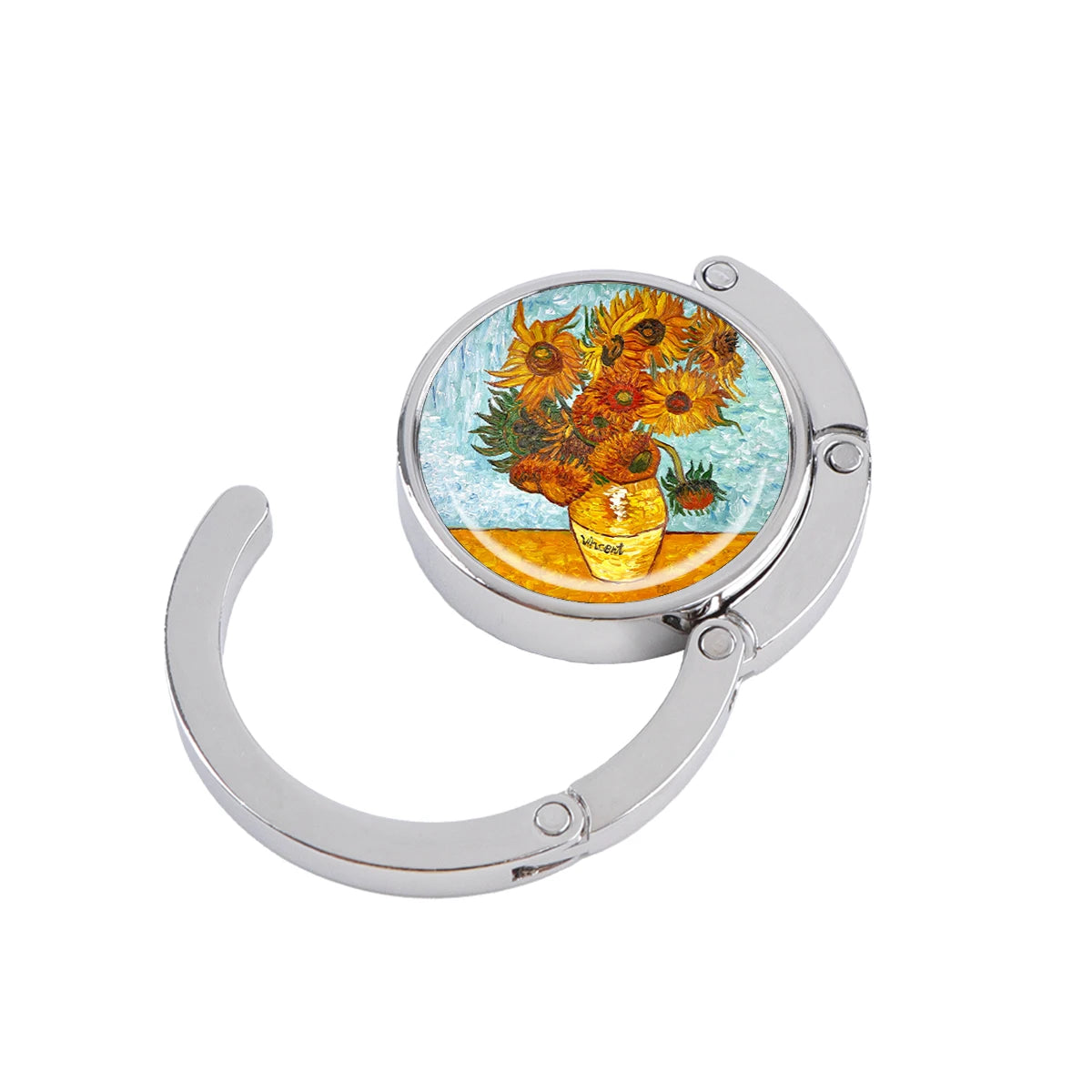 Van Gogh Art Folding Metal Purse Hanger & Table Bag Hook