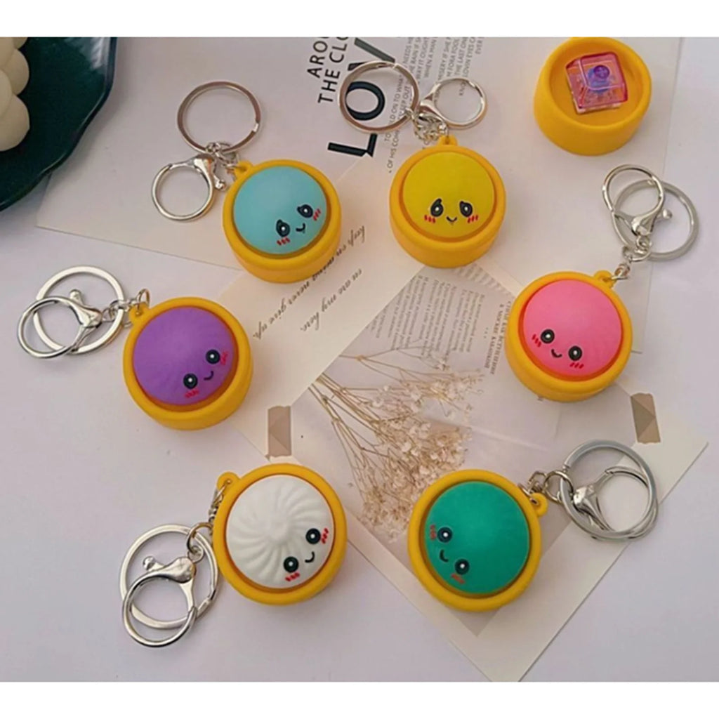 Dumpling Keyboard Clicker Fidget Keychain | Stress Relief Toy | 4, 6 or 12 Pack