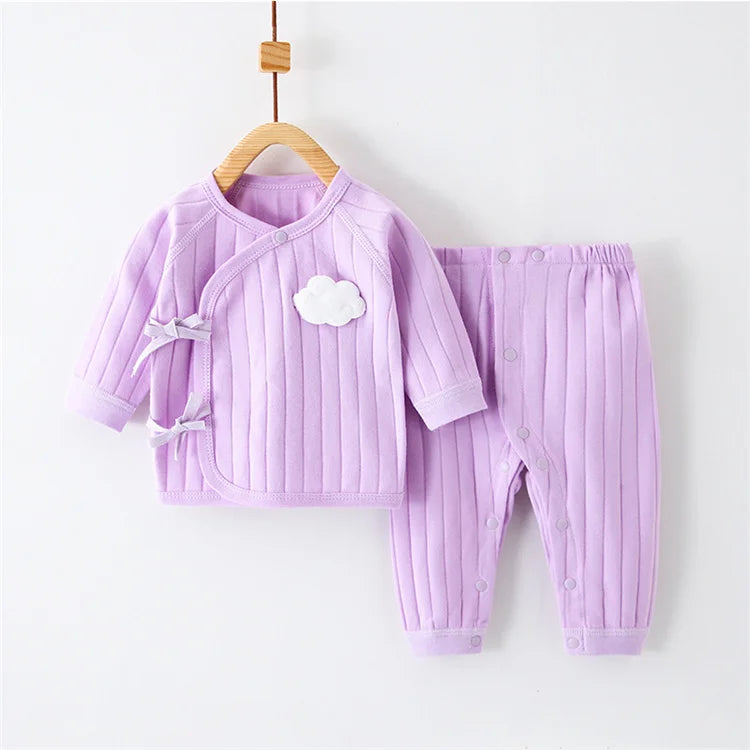 Newborn Baby Unisex Cotton Long Sleeve Top & Pants Set